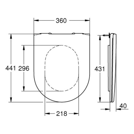 WC DESKA GROHE 39577 000 ESSENCE SOFT CLOSE