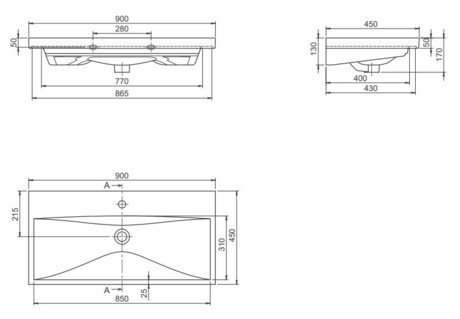 UMIVALNIK ELITE 90*45 CERASTYLE 032300-u.01