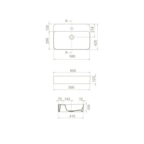 UMIVALNIK HERA 60 60x42 CERASTYLE 078600-U