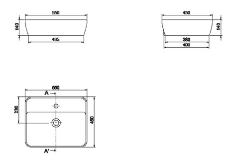 UMIVALNIK ONE 55 BELA MAT CERASTYLE 076700-u97.01