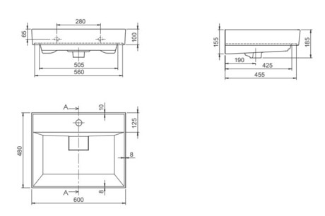 UMIVALNIK SHARP 60*48 CERASTYLE 037100-u-01