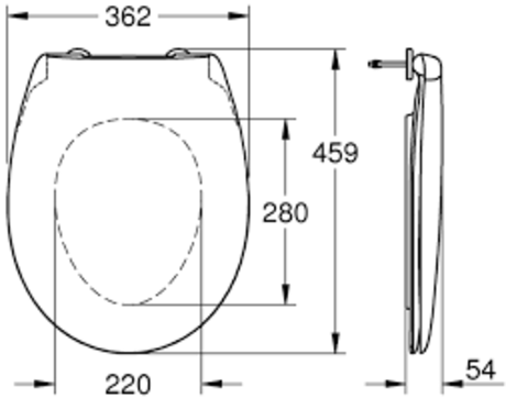 WC DESKA GROHE 39492000 BAU CERAMIC