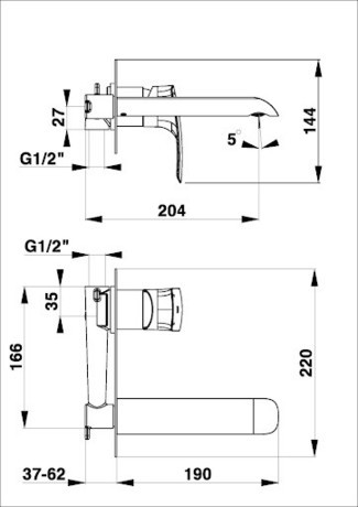 PIPA UNITAS 00080B ELITE STENSKAZA UM+PODOM ČRNA