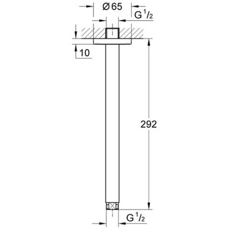 DRŽALO GROHE 28497 000 STROPNI L=292