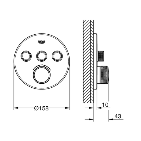 POK.PLOŠČ GROHE 29121 GL0 GTM SMARTCONTROL 3