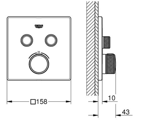 POK.PLOŠČ GROHE 29124 000 GTM SMARTCONTROL 2