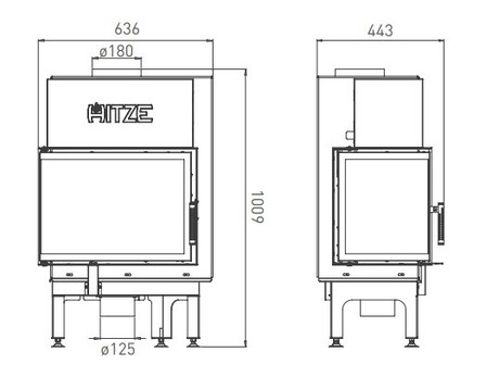 KAMIN ALBERO VGRADNI 9 KW HITZE  AL9L.H-D