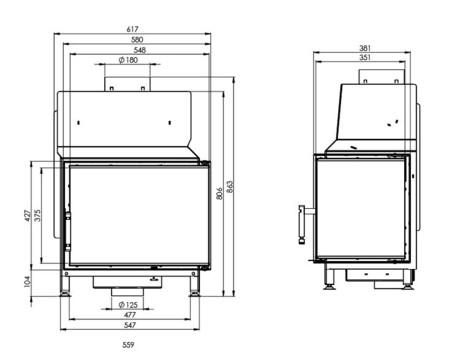 KAMIN STMA54X39 VGRADNI HITZE STMA54X39.R